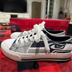 Seattle Seahawks Glitter Canvas Sneakers